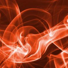 Orange Smoke Dark Background Pattern