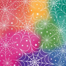 Rainbow Spiderweb Background Pattern