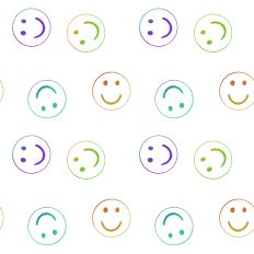 Rainbow Happy Face Pattern