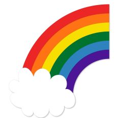 Rainbow With Cloud
