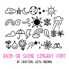 Rain or Shine Dingbat Font