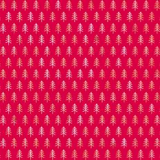 Red and Gold Foiled Christmas Tree Background Pattern