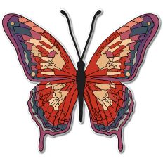 Red Stain Glass Butterfly