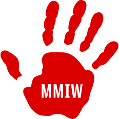 MMIW No More Stolen Sisters Red Hand Print