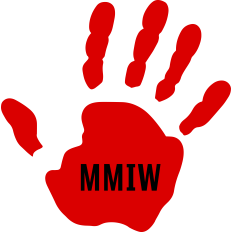 MMIW No More Stolen Sisters Red Hand Print