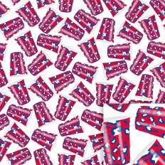 Red white and blue Leopard Patriotic cup