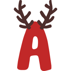 Reindeer A Monogram