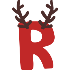 Reindeer R Monogram