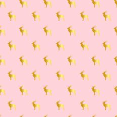 Sparkle Christmas—Gold Reindeer - Pink