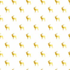 Sparkle Christmas—Gold Reindeer - White