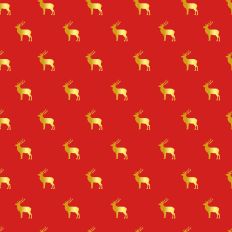 Sparkle Christmas—Gold Reindeer - Red