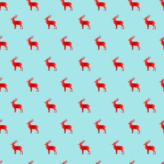 Sparkle Christmas—Red Reindeer - Aqua
