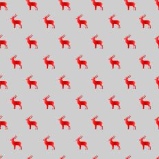 Sparkle Christmas—Red Reindeer - Grey