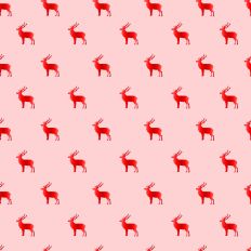Sparkle Christmas—Red Reindeer - Pink