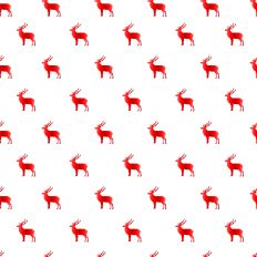 Sparkle Christmas—Red Reindeer - White