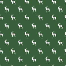 Sparkle Christmas-Silver Reindeer-Dk Green