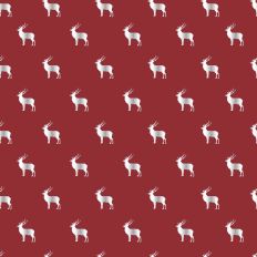 Sparkle Christmas-Silver Reindeer-Dk Red