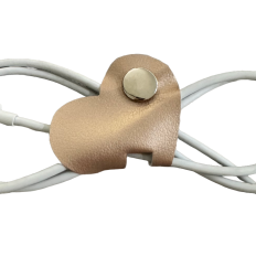 Heart Shaped Charging Cord Holder, Leatherette Cord Organizer