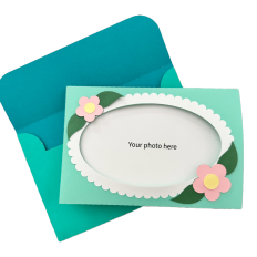 Flower Photo Card with Envelope