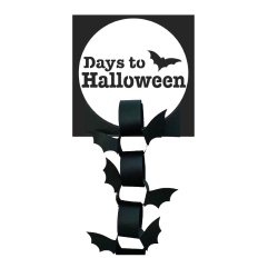 Halloween Bat Paper Chain Countdown