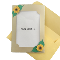 Sunflower Photo Frame Card with Envelope