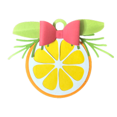 Orange Slice Christmas Ornament and Gift Tag