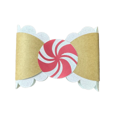 Peppermint Scalloped 3D Paper Bow
