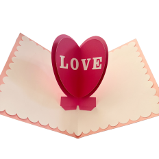 Heart Pop Up Layered Card, 3D layered Card