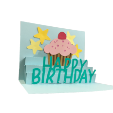 Happy Birthday Cupcake Pop Up Card