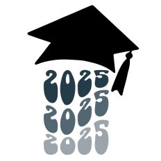 Retro 2025 Graduate Cap