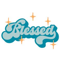 Blessed - Retro Style Faith Words