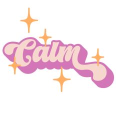Calm - Retro Style Word of The Year