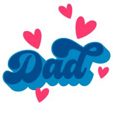 Dad - Retro Style Family Words