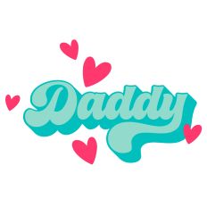 Daddy - Retro Style Family Words