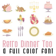 Retro Dinner Too Full Color Font