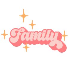 Family - Retro Style Family Words
