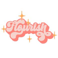 Flourish - Retro Style Word of The Year