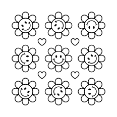 Retro Flowers SVG Groovy SVG