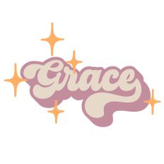 Grace - Retro Style Faith Words