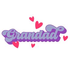 Grandad - Retro Style Family Words
