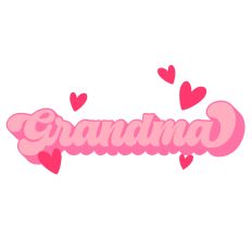 Grandma - Retro Style Family Words