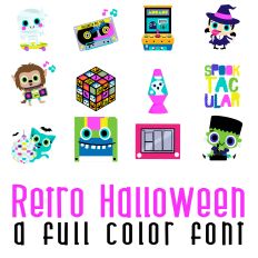 Retro Halloween Full Color Font