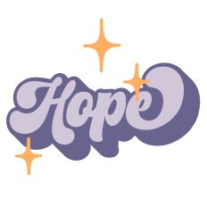 Hope - Retro Style Lovely Words