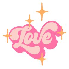 Love - Retro Style Lovely Words
