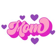 Mom - Retro Style Family Words
