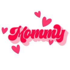 Mommy - Retro Style Family Words