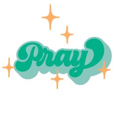 Pray - Retro Style Word of The Year