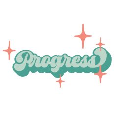 Progress - Retro Style Word of The Year