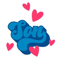 Son - Retro Style Family Words