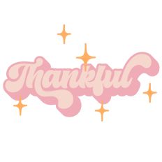 Thankful - Retro Style Word of The Year
